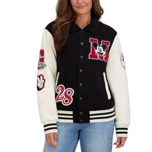 NWT Disney Adult Unisex Varsity Black Jacket